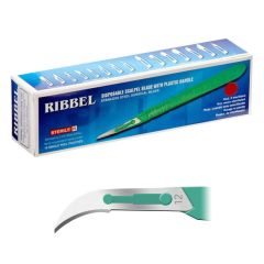 Скальпель RIBBEL №12 (10шт) нержавеющая сталь