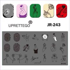 Пластина для стемпинга прямоугольная JR-243
