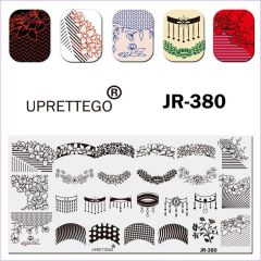 Пластина для стемпинга прямоугольная JR-380