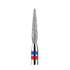 Бор алмазный стомат.  104.244.100.021КG синий-красный 866  (пламя с закруглённым концом)  РосБел