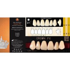 Зубы композитные 3-слойные CROWN PX фронтальные, верх A2 S71 YAMAHACHI (6шт)