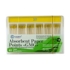Paper Points №20 - бумажные штифты GMG конус 02 (200шт) Gapadent TIANJIN