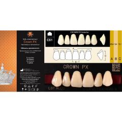Зубы композитные 3-слойные CROWN PX фронтальные, верх A3 C61 YAMAHACHI (6шт)