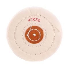 Круг полировочный для шлифмотора бязь,4 дюйма х 50 слоёв, белый BW450SL Sheshan Brush