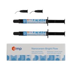 Nanoceram-Bright Flow текучий наногибр. композит. реставрац. материал, цвет А3 НАБОР (2шпр.х 2гр) Греция
