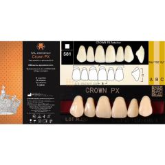 Зубы композитные 3-слойные CROWN PX фронтальные, верх A3,5 S81 YAMAHACHI (6шт)