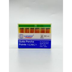 Guttapercha Points ISO 35 - гуттаперчевые штифты (120шт) GMG Gapadent TIANJIN