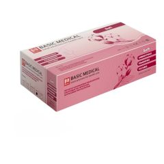 Перчатки нитриловые, ГОЛУБЫЕ, смотровые, текстур.на пальцах BASIC, Soft 3,0гр, M (50пар) М+