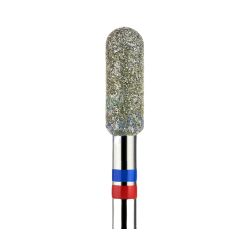 Бор алмазный стомат.  104.137.080.033G синий-красный 866 (цилиндр, полусферический конец)  РосБел