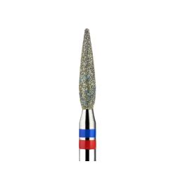 Бор алмазный стомат.  104.244.100.023КG синий-красный 866 (пламя с закруглённым концом) РосБел