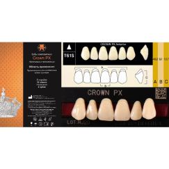 Зубы композитные 3-слойные CROWN PX фронтальные, верх B1 T61S YAMAHACHI (6шт)