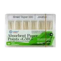Paper Points №15 - бумажные штифты GMG конус 04 (100шт) Gapadent TIANJIN