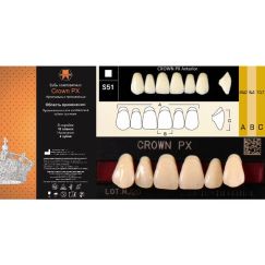 Зубы композитные 3-слойные CROWN PX фронтальные, верх A3 S51 YAMAHACHI (6шт)