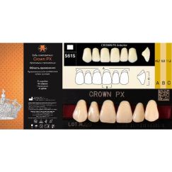 Зубы композитные 3-слойные CROWN PX фронтальные, верх A3,5 S61S YAMAHACHI (6шт)