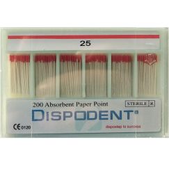 Paper Points №25 - бумажные штифты конус 02 (200шт) Дисподент