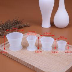Стаканчики силиконовые. Диаметр/высота 5/4,5см;  3,5/3,8 см; 4,5/3,4см; 3/2,5см  (набор 4 штуки)