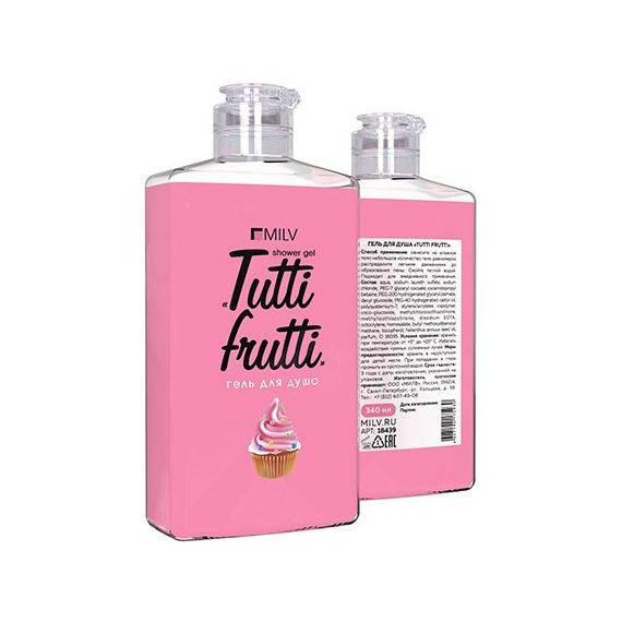 Гель для душа (340мл) Арт.18439 TUTTI FRUTTI Milv