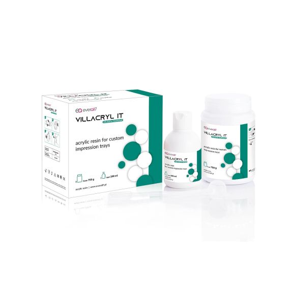 Villacryl  IT пластмасса стоматологическая для изготовления слепочных ложек, цвет ЗЕЛЁНЫЙ (750гр+200мл)