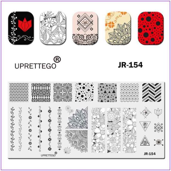 Пластина для стемпинга прямоугольная JR-154