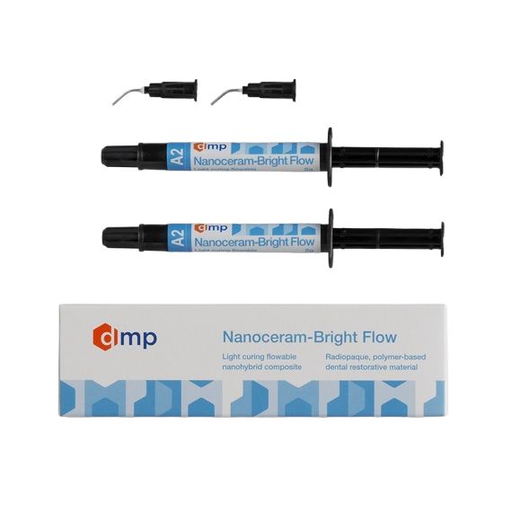 Nanoceram-Bright Flow текучий наногибр. композит. реставрац. материал, цвет А3 НАБОР (2шпр.х 2гр) Греция