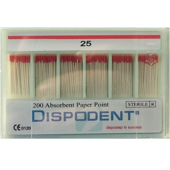 Paper Points №25 - бумажные штифты конус 02 (200шт) Дисподент