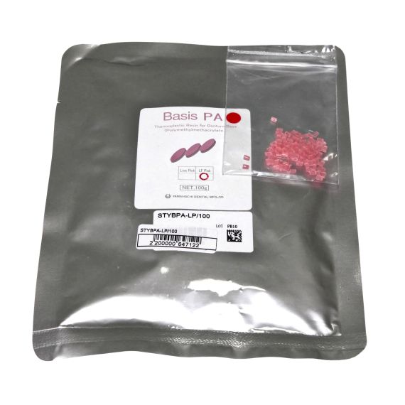 Basis PA пластмасса базисная полиметилакрилатная, д/термо-пресс.полимер. LF Pink (100гр) STYBPA-LFP/100 YAMAHACHI