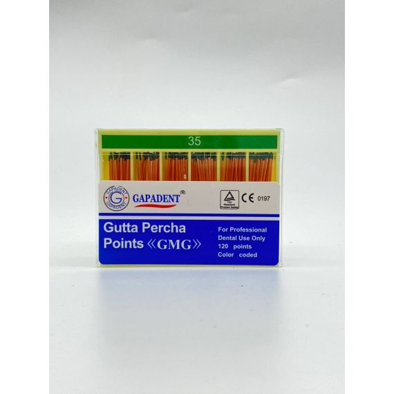 Guttapercha Points ISO 35 - гуттаперчевые штифты (120шт) GMG Gapadent TIANJIN