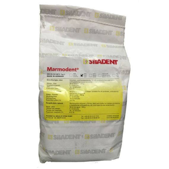 Гипс Marmodent, III кл. (25кг) голубой Siladent