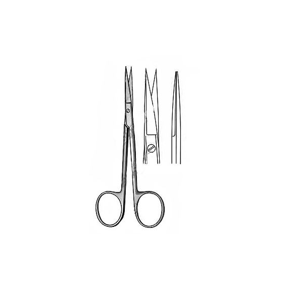 Ножницы глазные прямые о/к, 115мм J-22-211A Surgicon